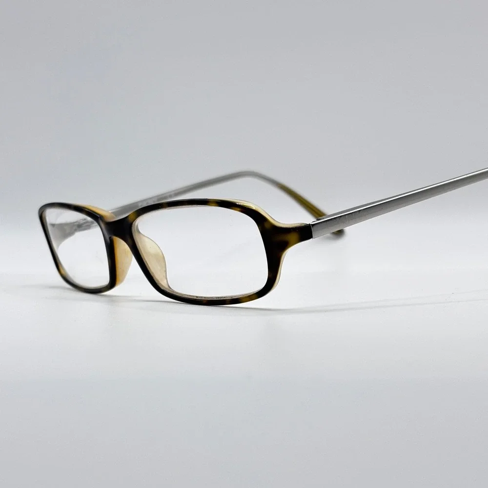 Dark Academia Rectangular Eyeglasses DKNY 4542 52-16-135 Tortoise Silver Acetate